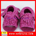 2015 hot sale the western best designer cheapest handmade rose cow leather tassels shoes infant sandal